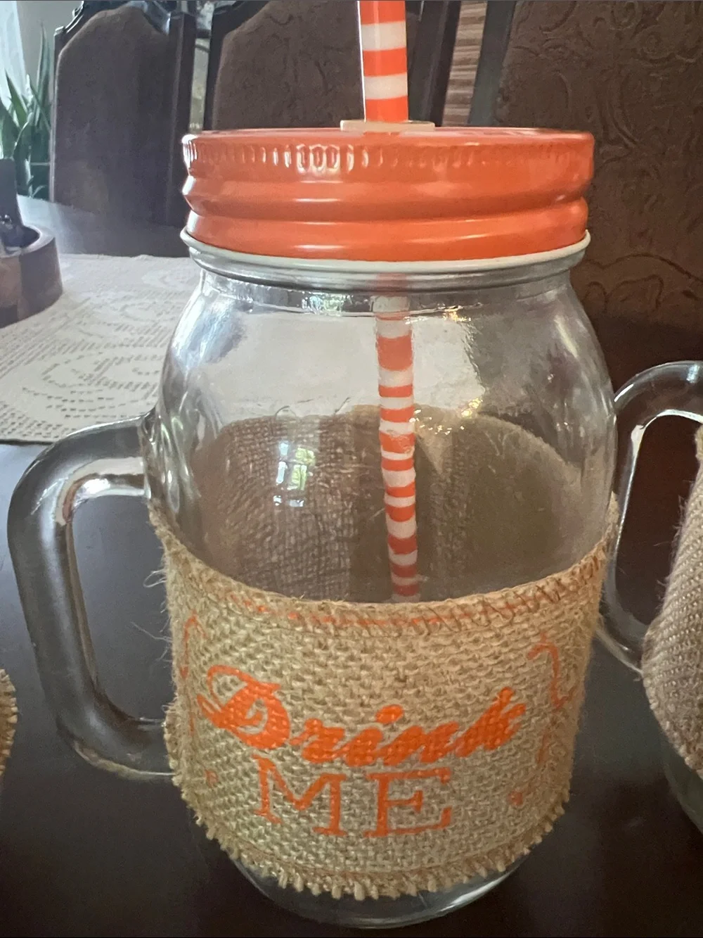 Large Colorful Mason Jar Drinking Glasses with Straw - Assorted Colors,